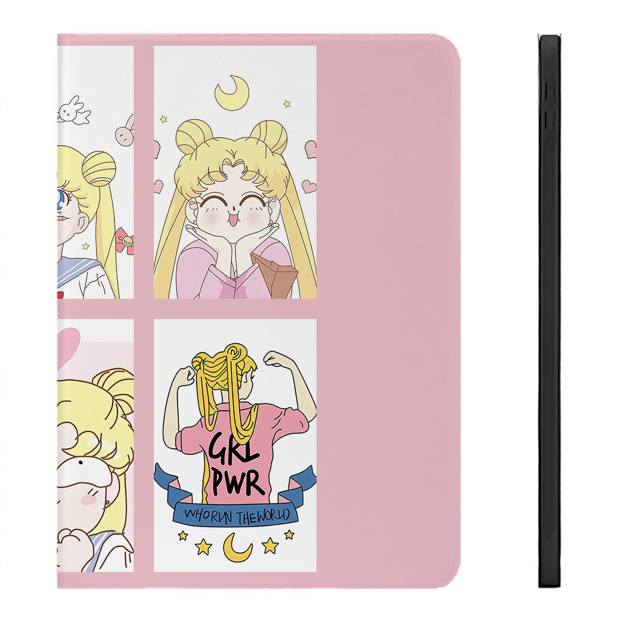 （画像用） 美少女戦士セーラームーン Sailor Moon IPadケース ペンホルダー付き ブックスタイルデザイン